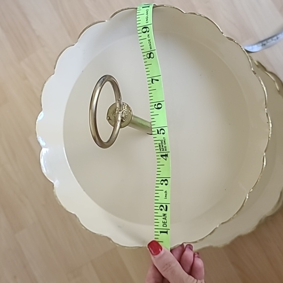 Metal Cake Stand with 3 Trays Fruit Plate for Coffee Table Cupcakes Stand Cream - Picture 4 of 9